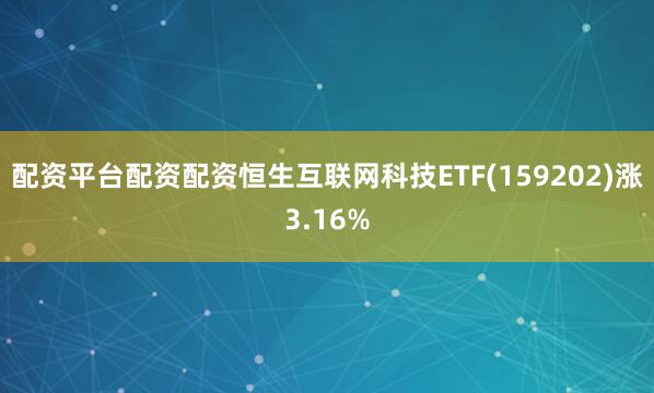 配资平台配资配资恒生互联网科技ETF(159202)涨3.16%